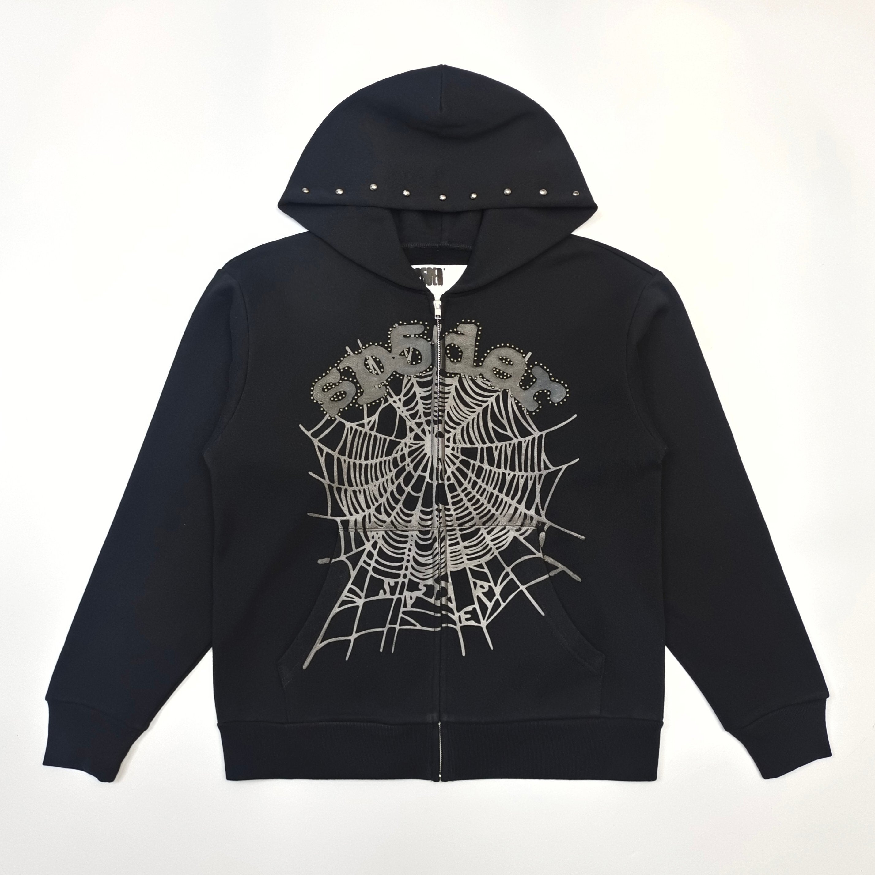 Sudadera Sp5der – Logo y Telaraña con Pedrería