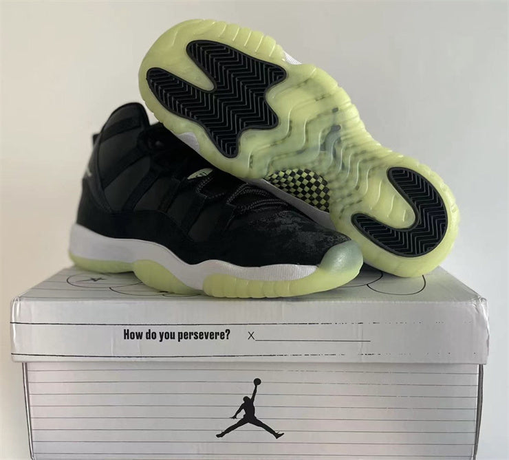 Jordan 11 Retro "Black Green Glow"