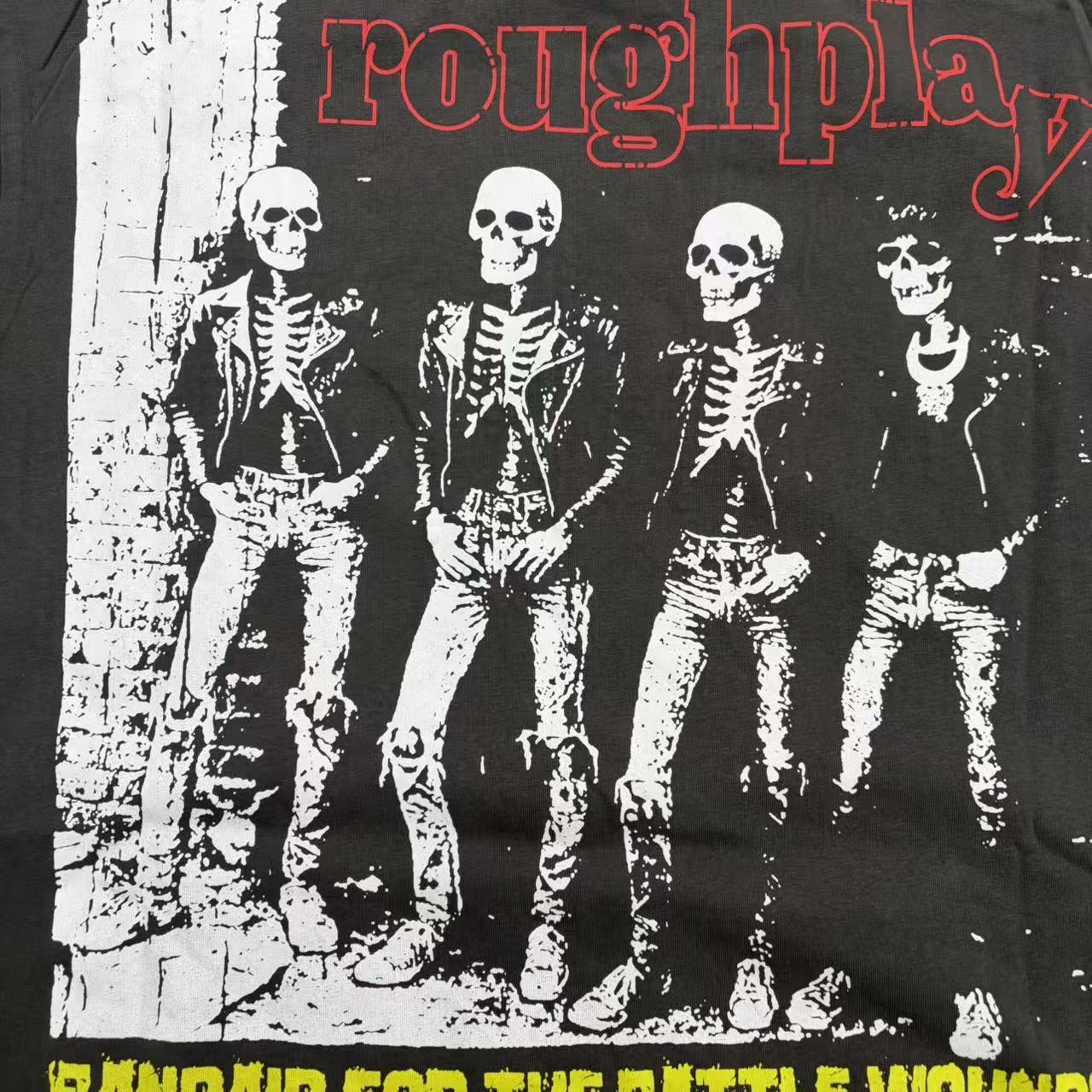 Camiseta Oversize RoughPlay "Battle For" – Gris Lavado Vintage