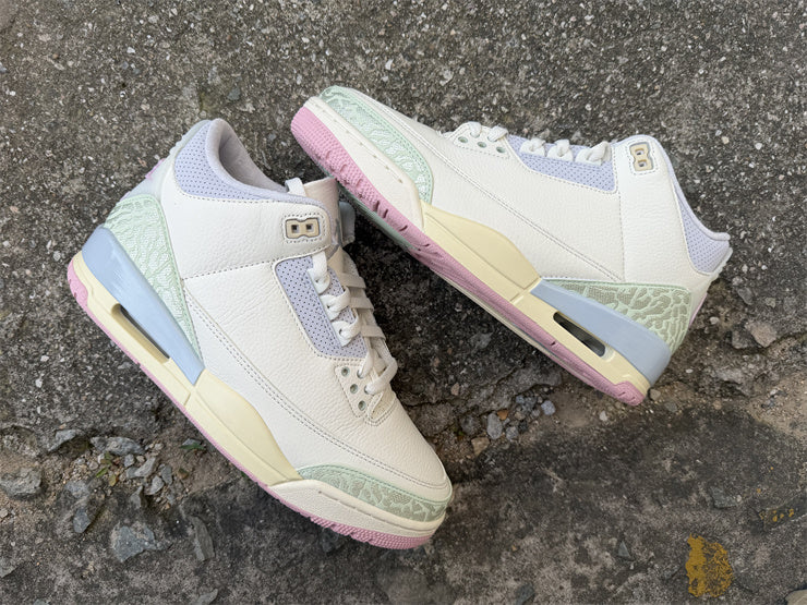 Air Jordan 3 Retro OG "Spring Is In The Air" (Colorway: Sail / Jade Aura / Pink)