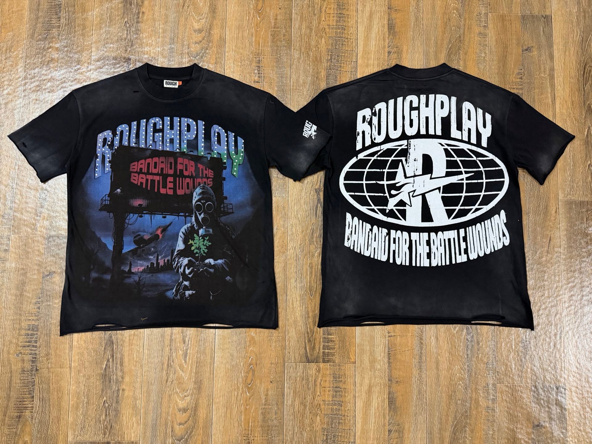 RoughPlay "Bandaid for the Battle Wounds" Cut-Off Tee.