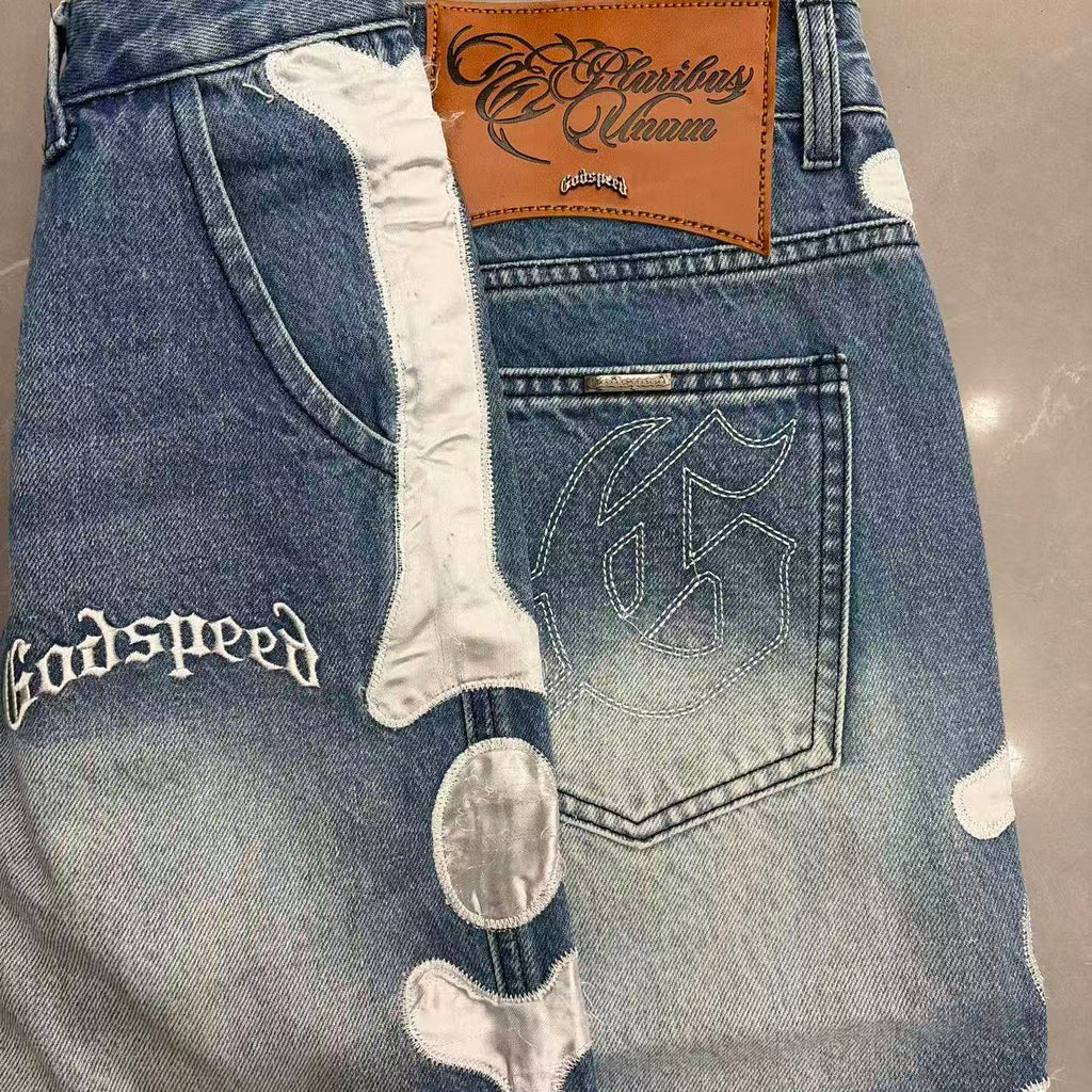 Shorts de Mezclilla Diseño Esquelético