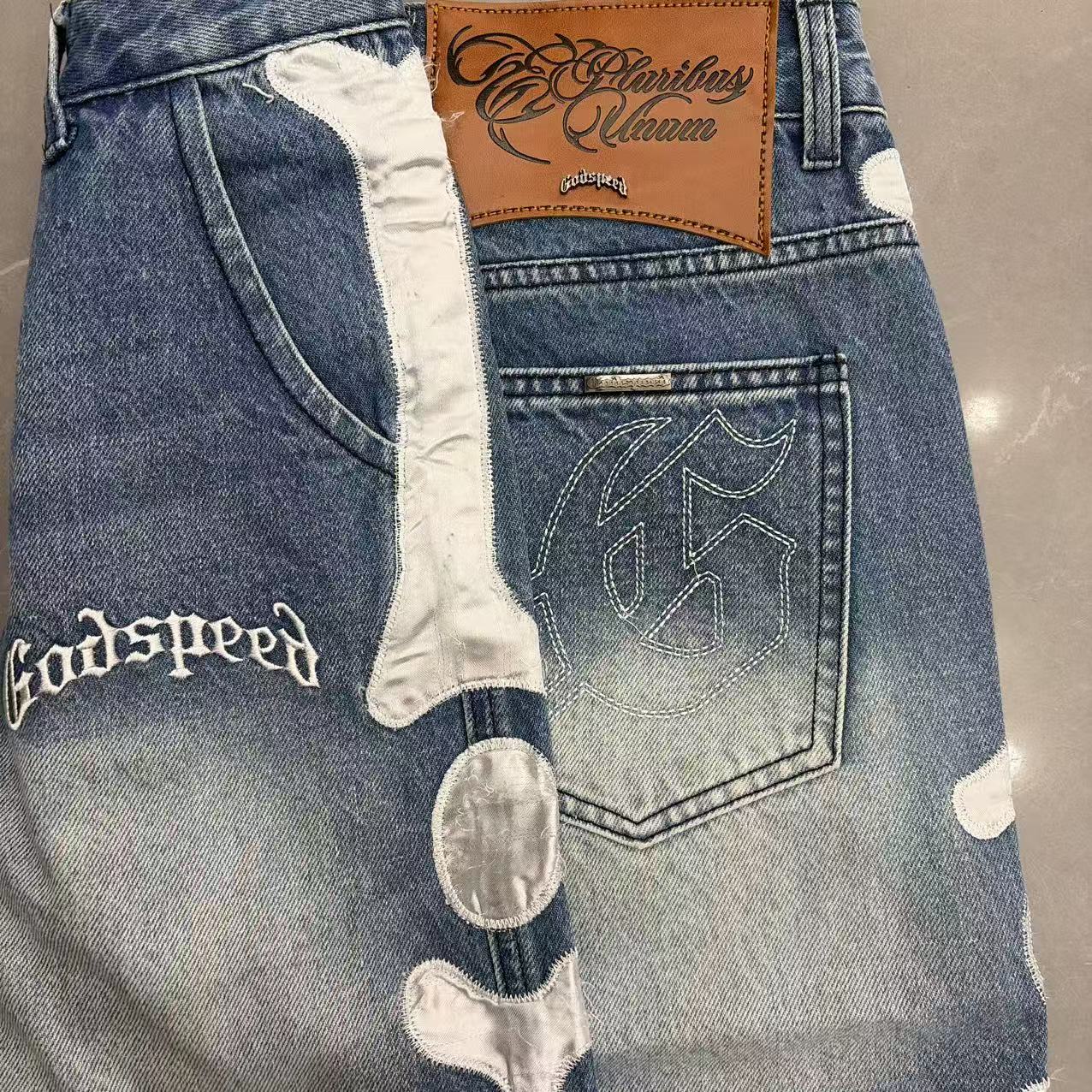 Shorts de Mezclilla Diseño Esquelético