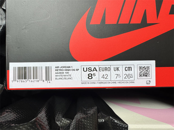 Air Jordan 1 Retro High x Off-White “White” (Edición Especial / Alaska)