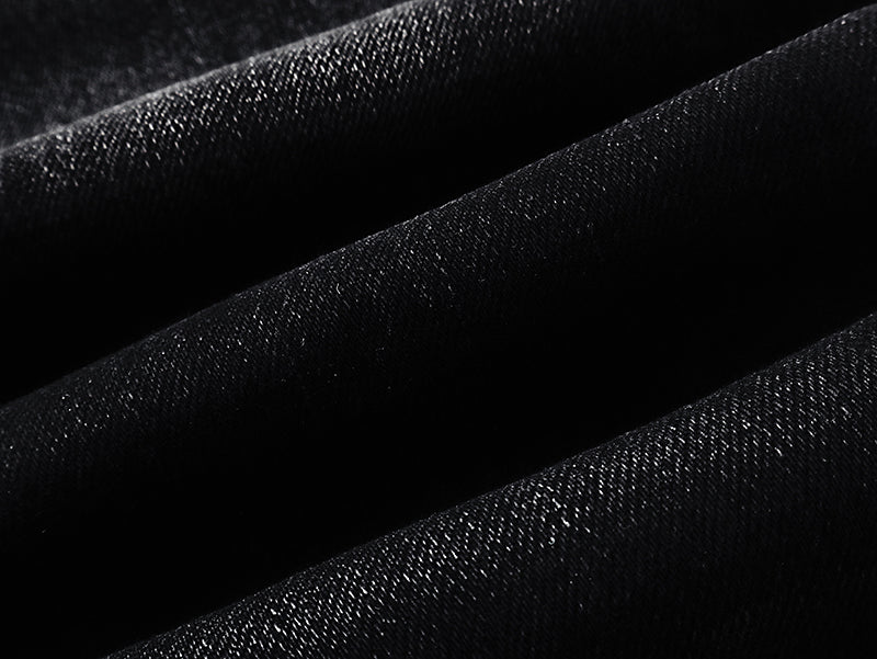 Jeans Valabasas – Lavado Negro con Remiendos