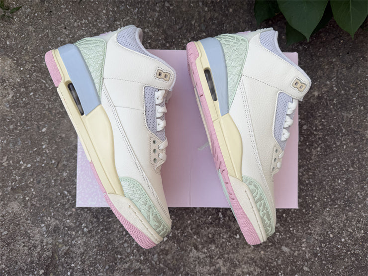 Air Jordan 3 Retro OG "Spring Is In The Air" (Colorway: Sail / Jade Aura / Pink)