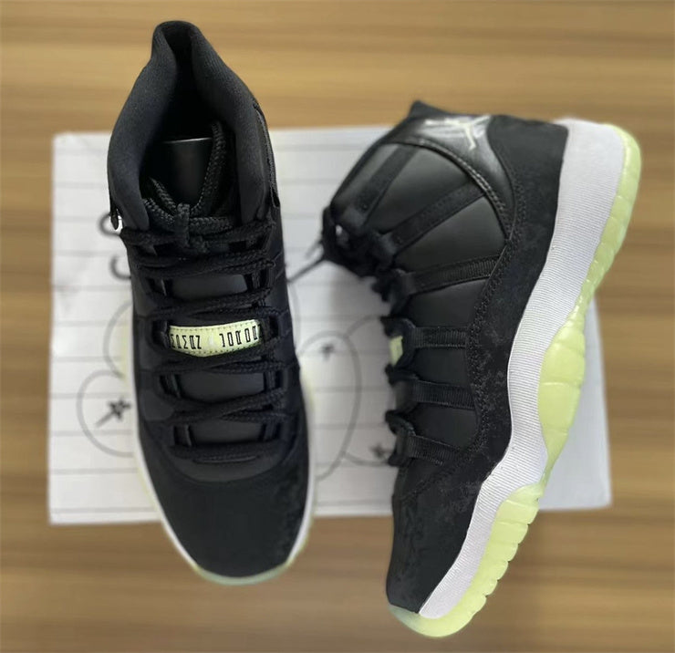 Jordan 11 Retro "Black Green Glow"