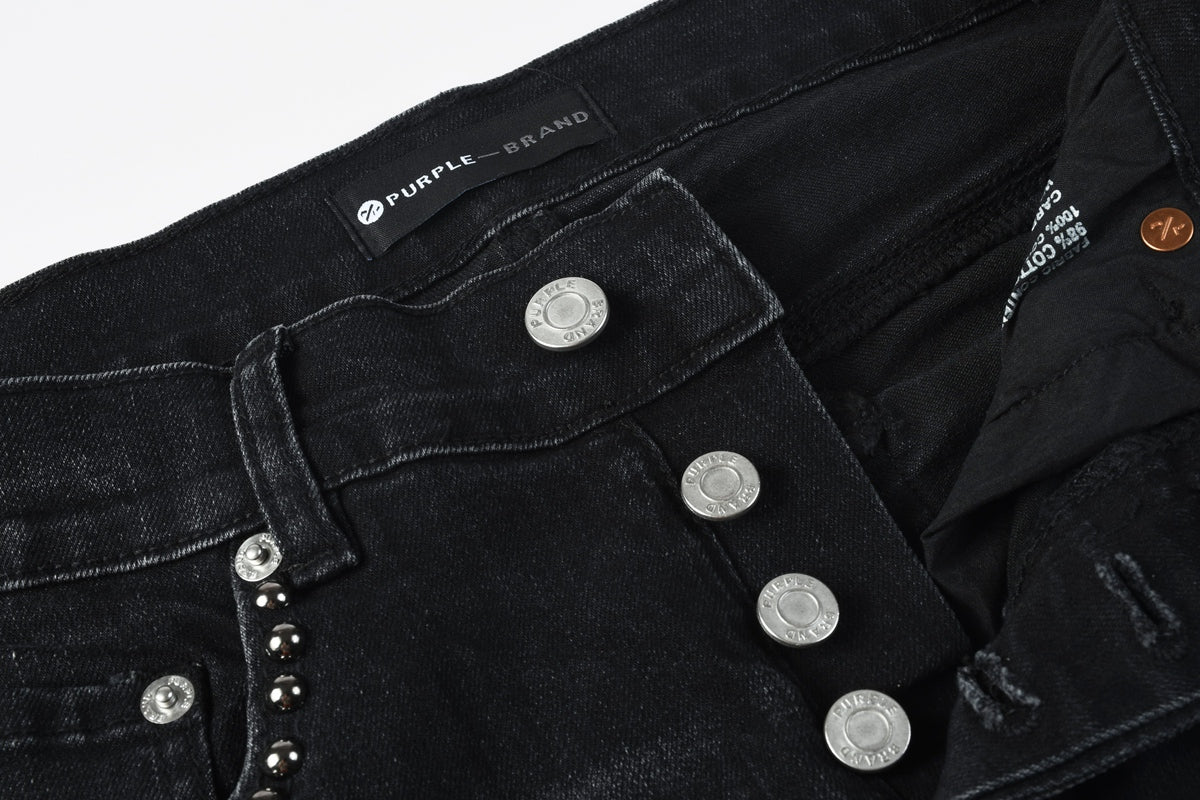 Jeans Negro Desgastado – Detalles en Pedrería